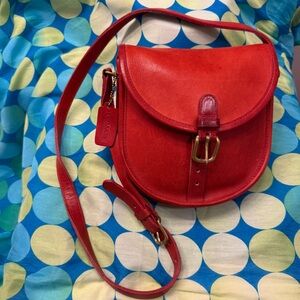 Coach NYC Red Small Riding Bag